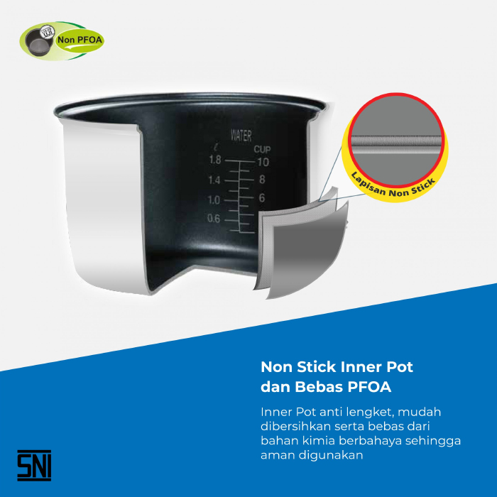 Miyako Rice Cooker / Magic Com 1.8 Liter - MCM508 BTK WYG
